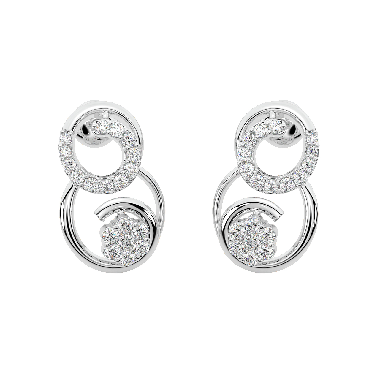 Kiana Round Diamond Stud Earrings For Her